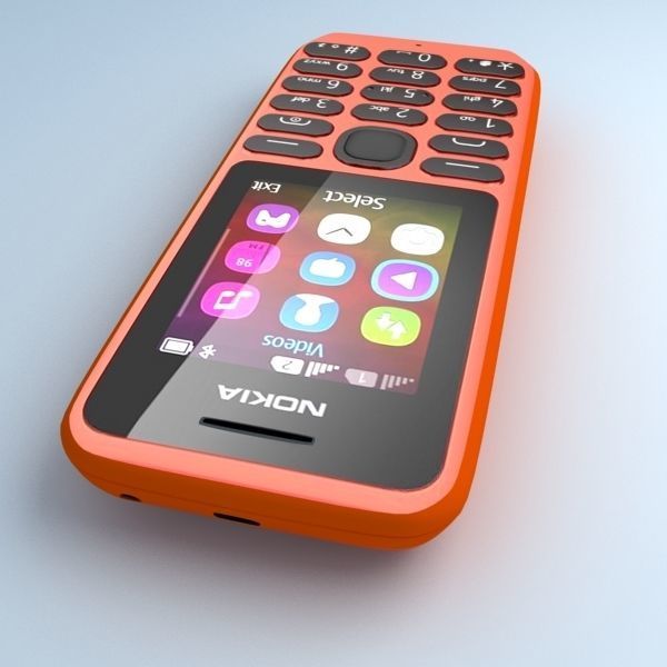 Nokia 103 Red 3D model_4