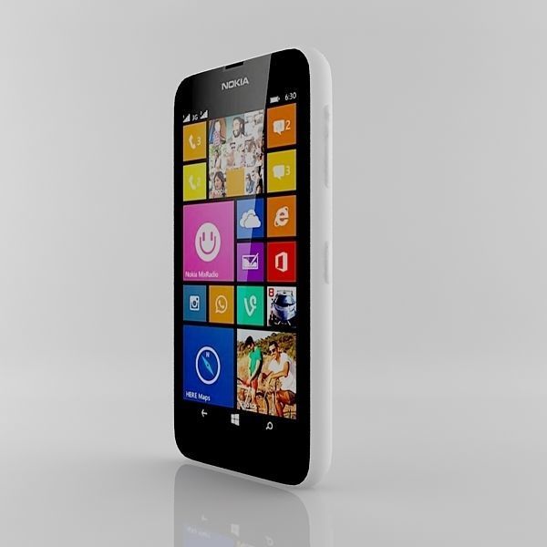 Nokia Lumia 630 635 Dual SIM White 3D model_5