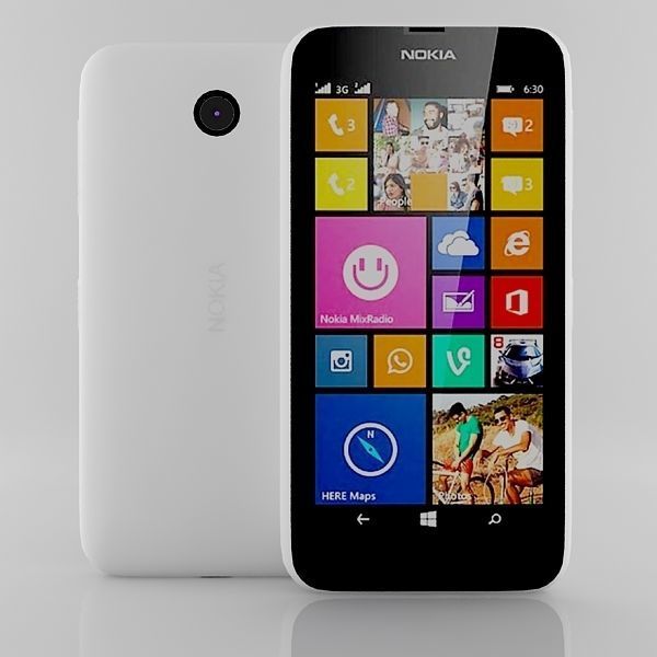 Nokia Lumia 630 635 Dual SIM White 3D model_2