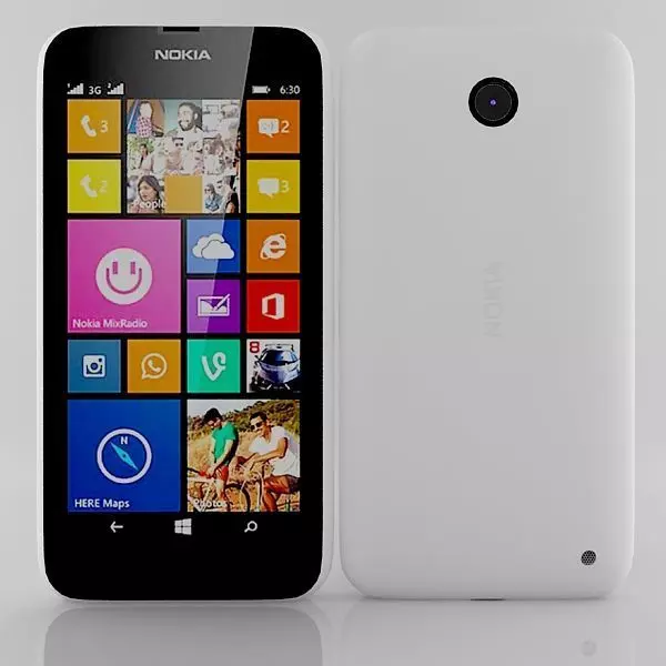 Nokia Lumia 630 635 Dual SIM White 3D model_0