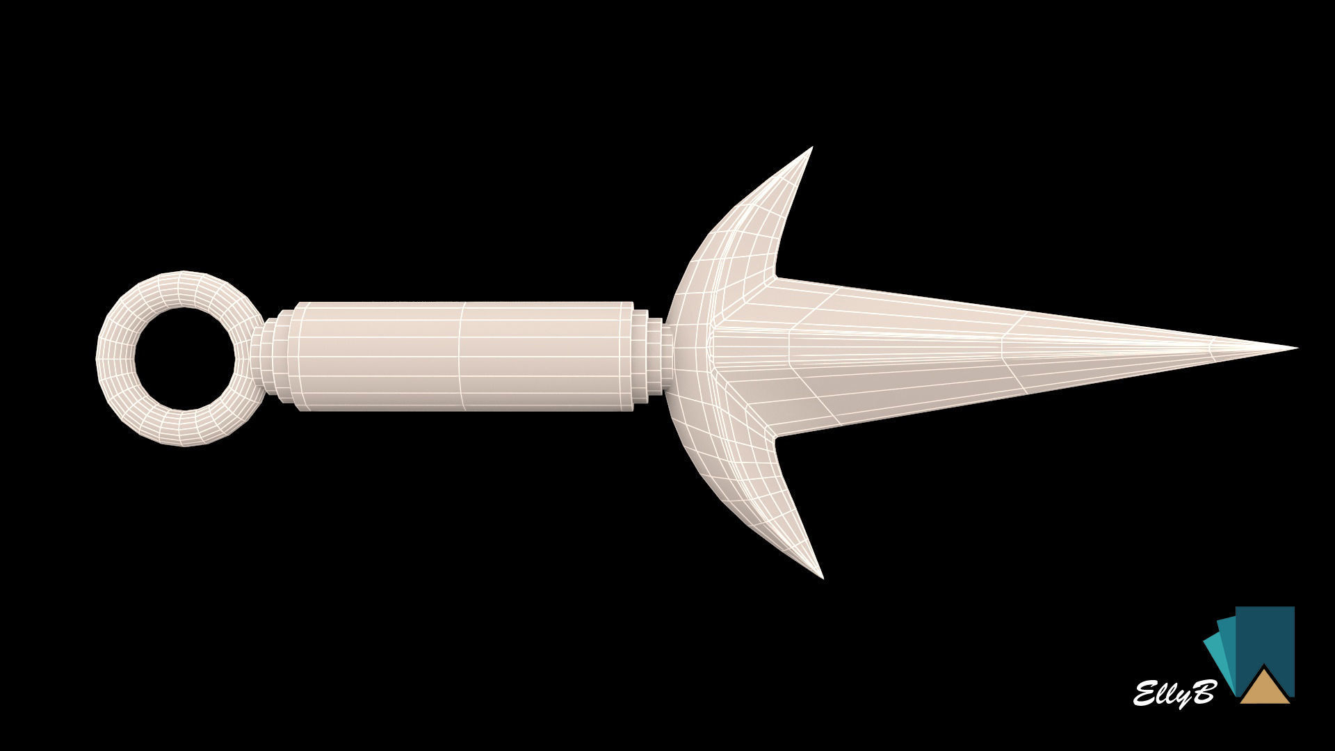 Kunai Minato 3D model_4