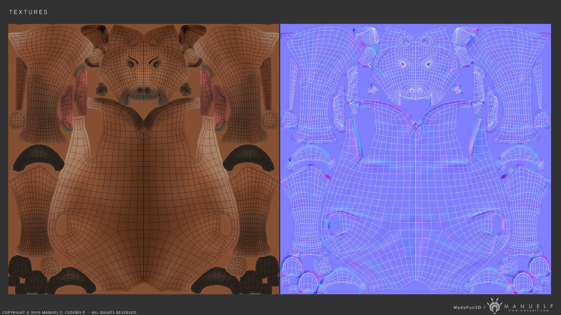 Stylized Cartoon Horse Low-poly 3D model_26