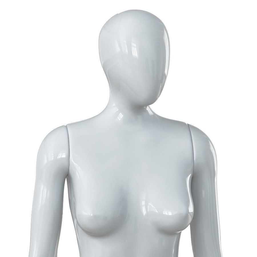 Faceless woman mannequin 26 3D model_4
