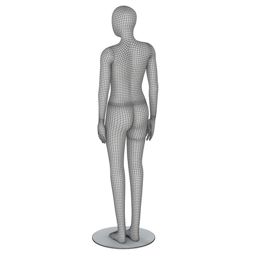 Faceless woman mannequin 26 3D model_6