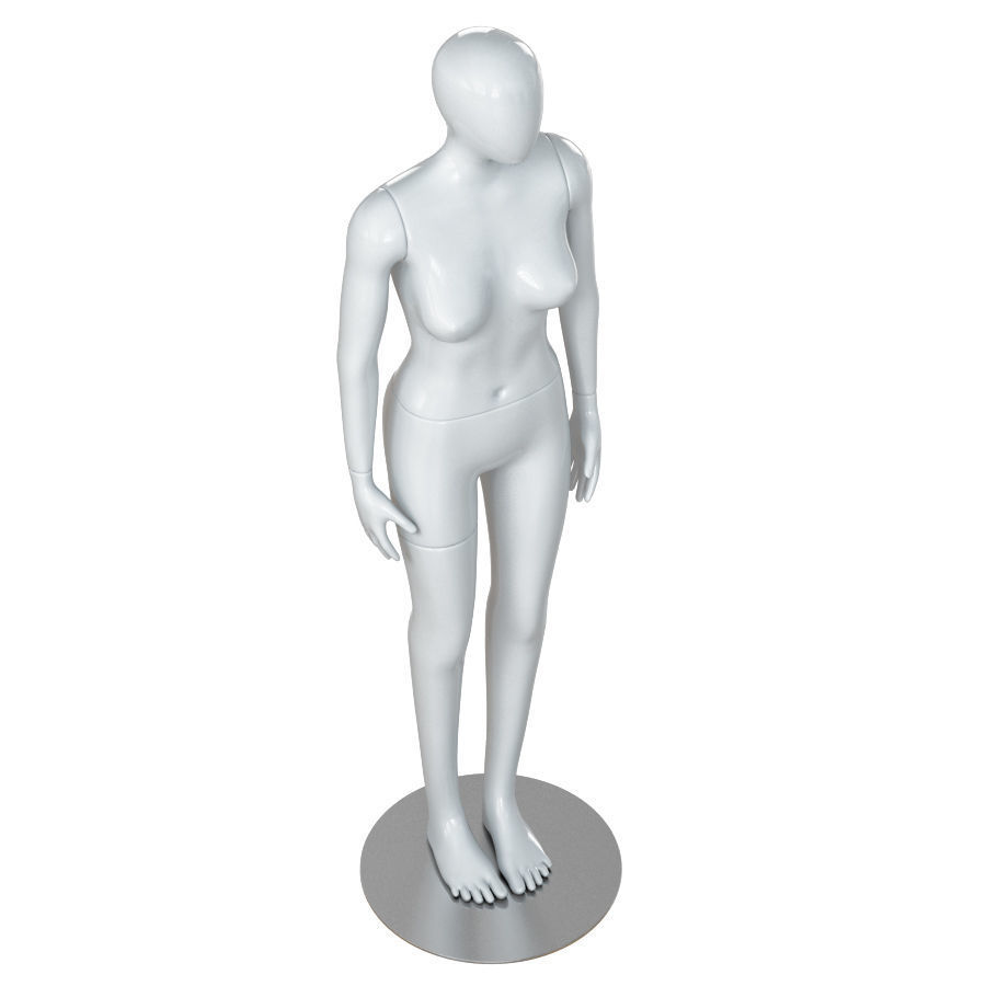 Faceless woman mannequin 26 3D model_2