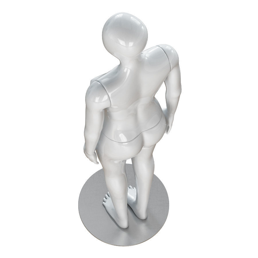 Faceless woman mannequin 26 3D model_3