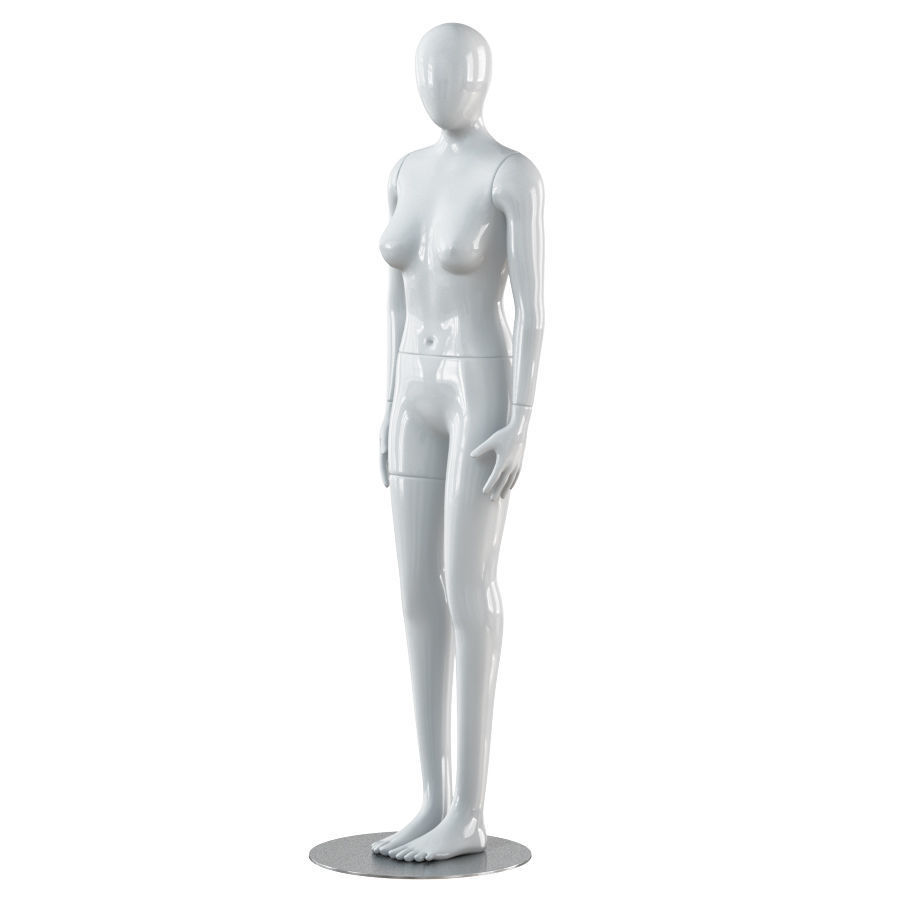 Faceless woman mannequin 26 3D model_1