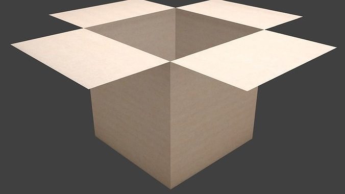 The box open cardboard Free 3D model