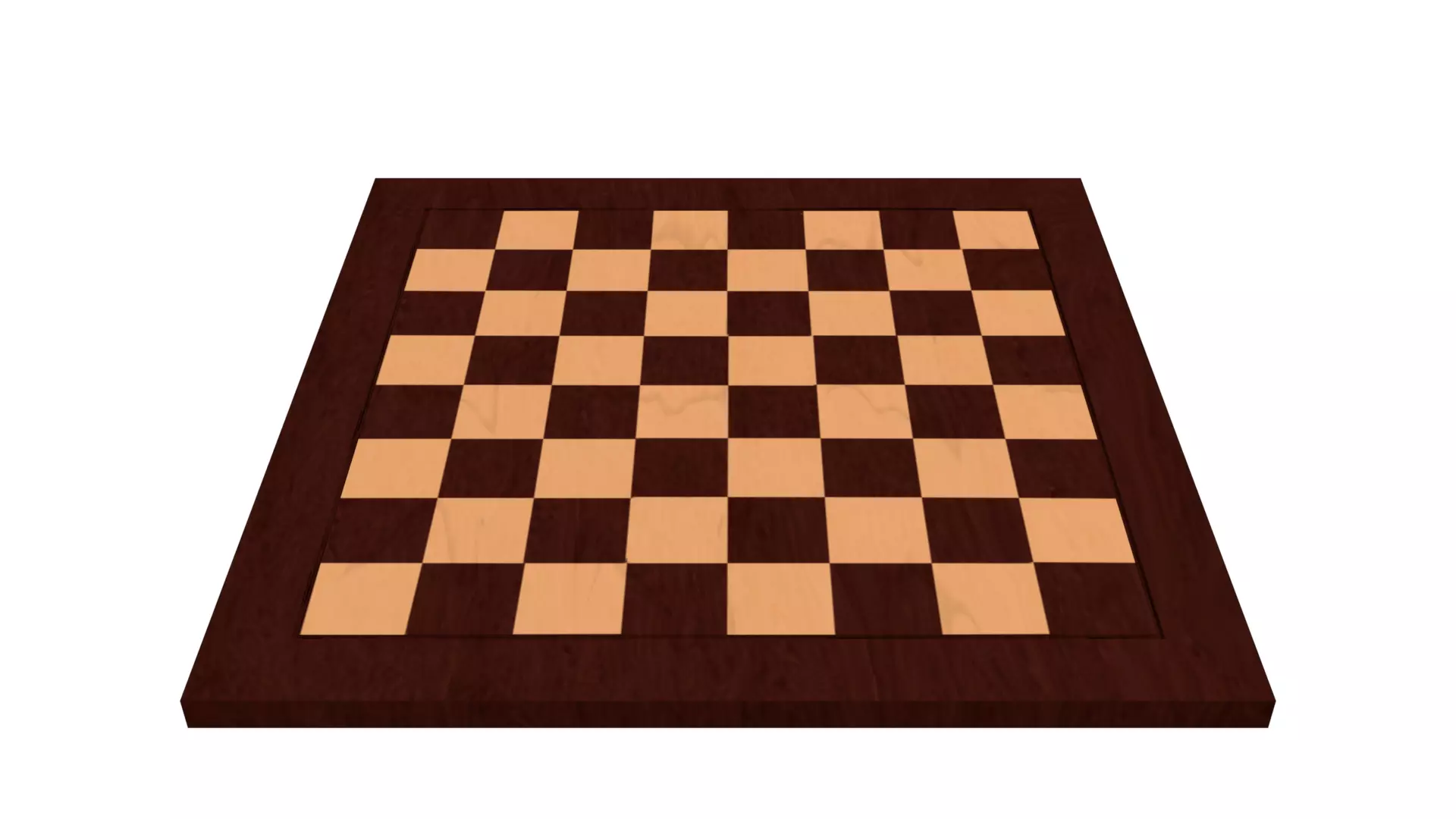 CHESSBOARD GAME READY wooden chess board Free low-poly 3D model_0