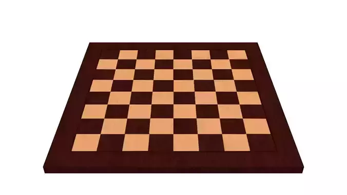 CHESSBOARD GAME READY wooden chess board Free low-poly 3D model