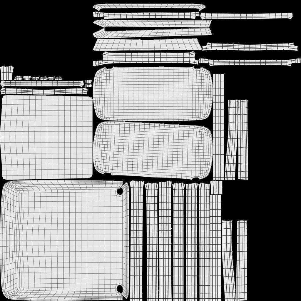 CHAIR Low-poly 3D model_8