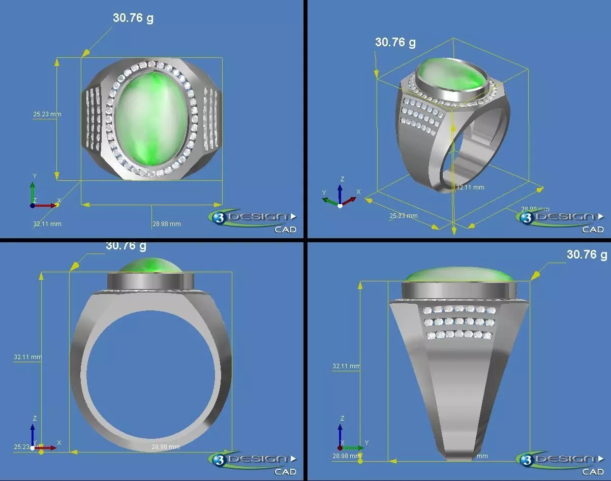 men ring 3D print model_0