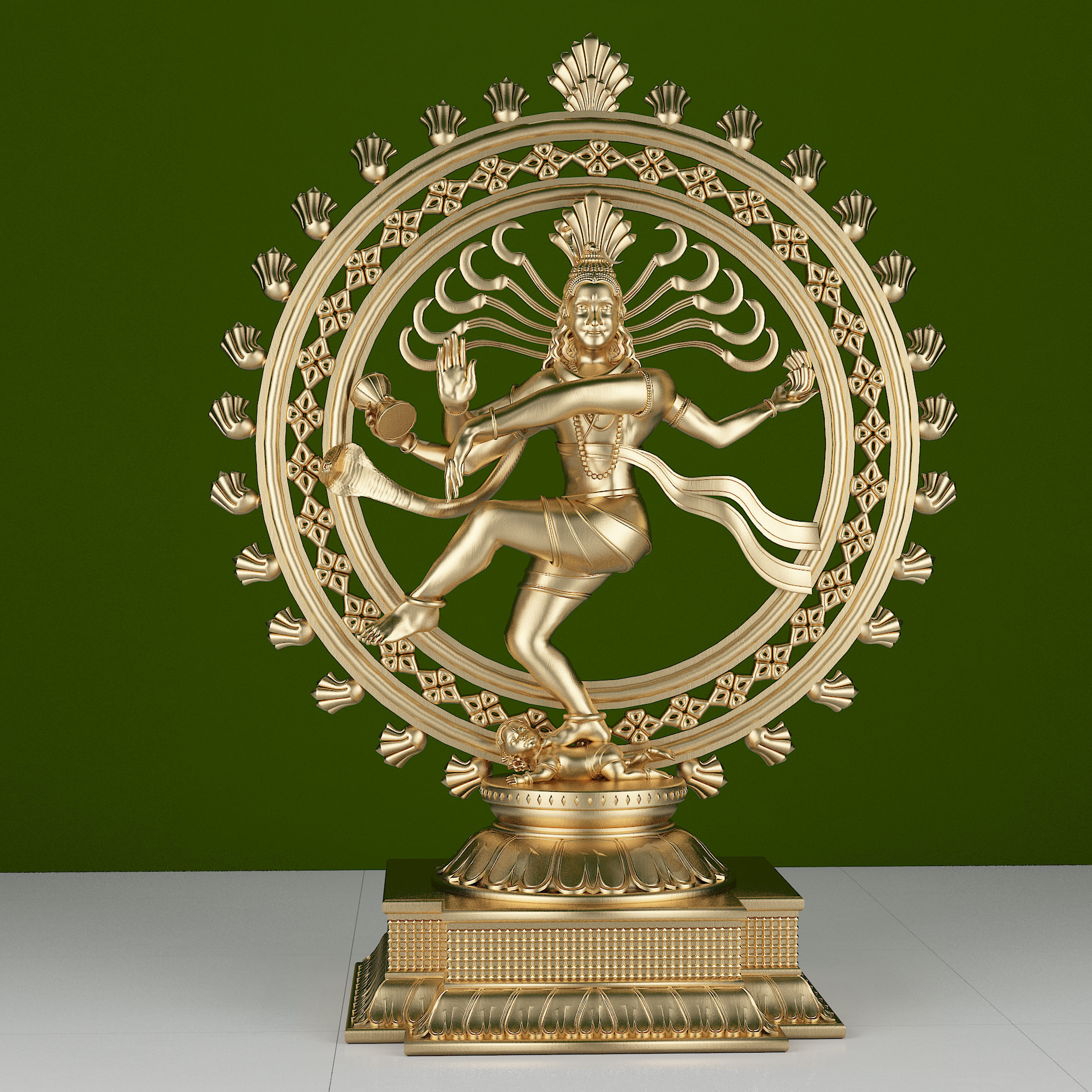 Shiva Nataraja 3D Sculpture 3D model_10