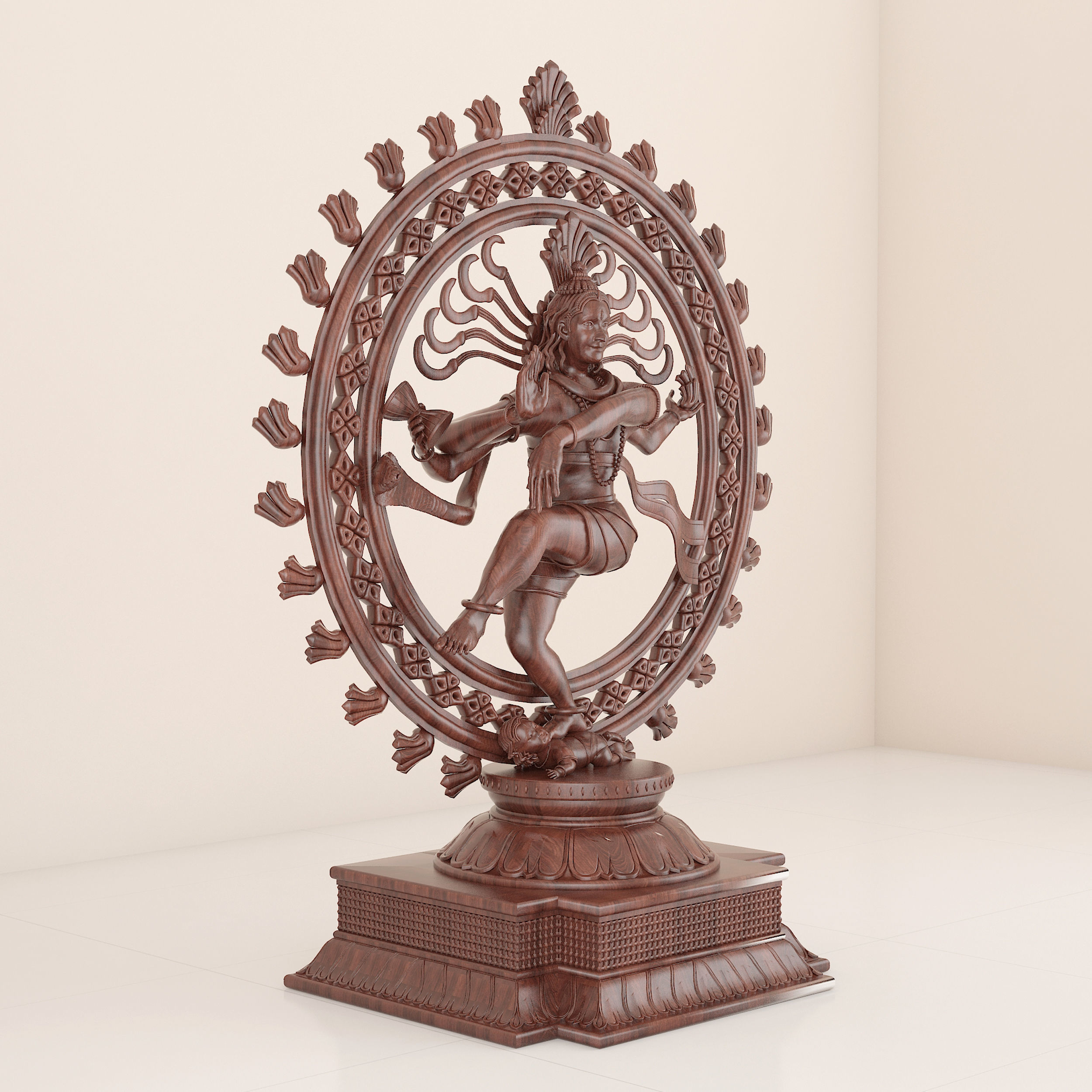 Shiva Nataraja 3D Sculpture 3D model_2