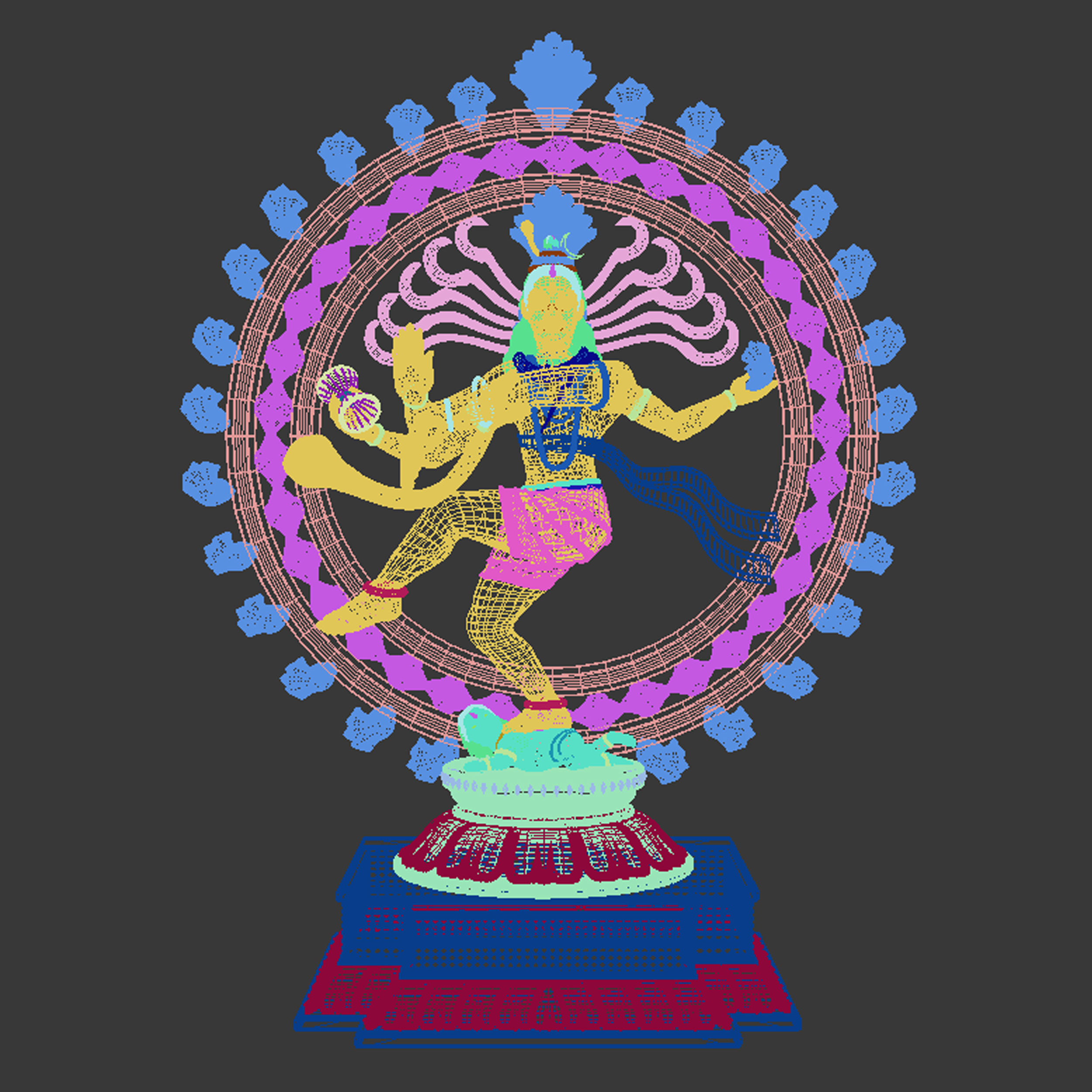 Shiva Nataraja 3D Sculpture 3D model_6