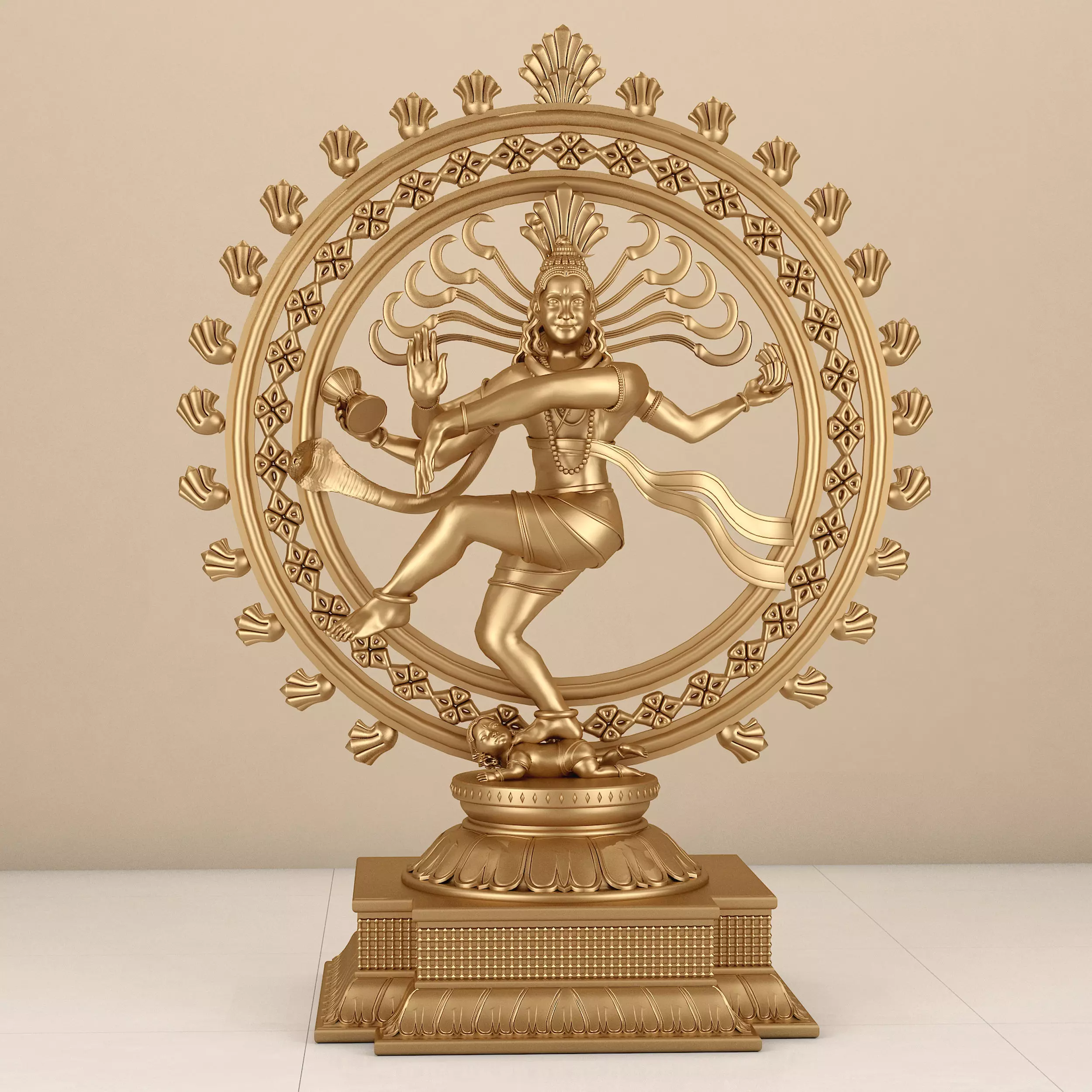 Shiva Nataraja 3D Sculpture 3D model_0