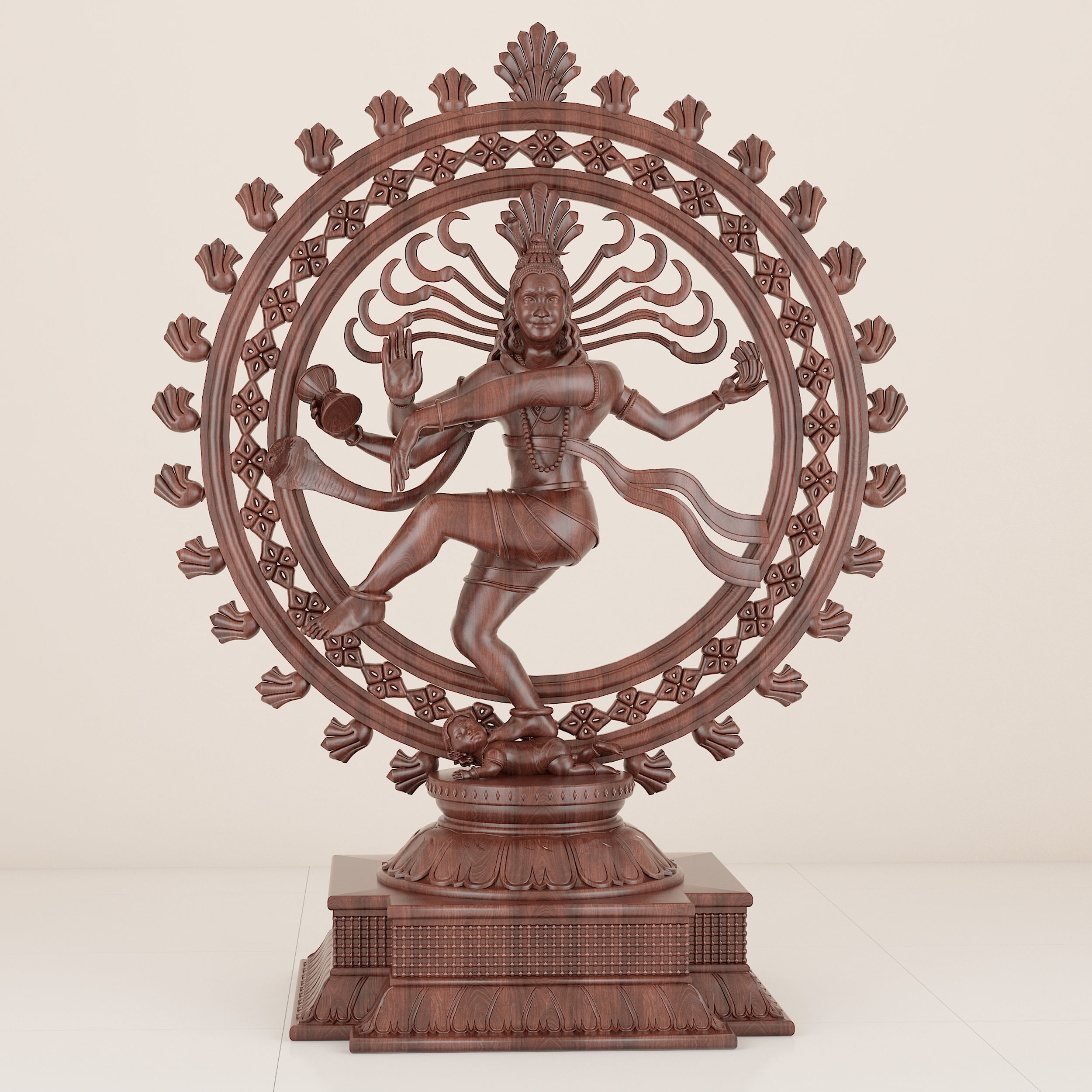 Shiva Nataraja 3D Sculpture 3D model_1