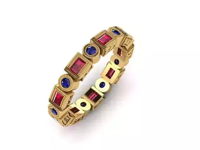 Sapphire en ruby band