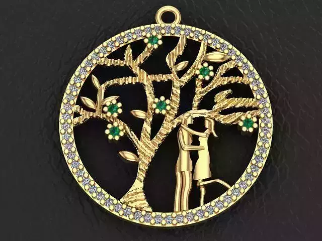 tree of life and valentine necklace