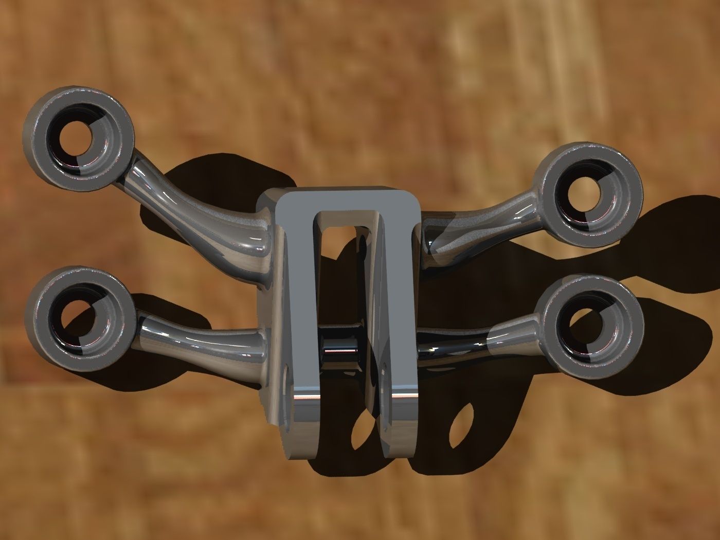 GE jet engine bracket V1 Free 3D model_1