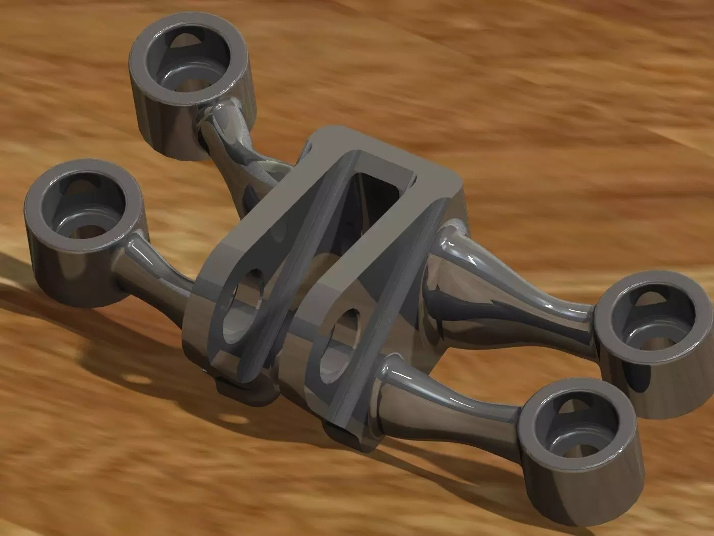 GE jet engine bracket V1 Free 3D model_0