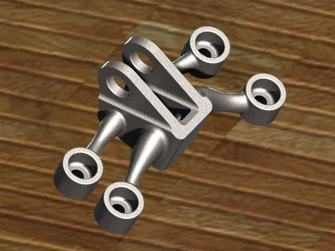 GE jet engine bracket V1 Free 3D model_5