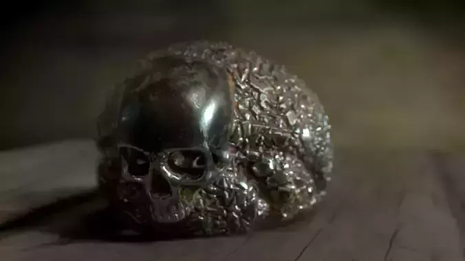Skull signet ring 3D print model
