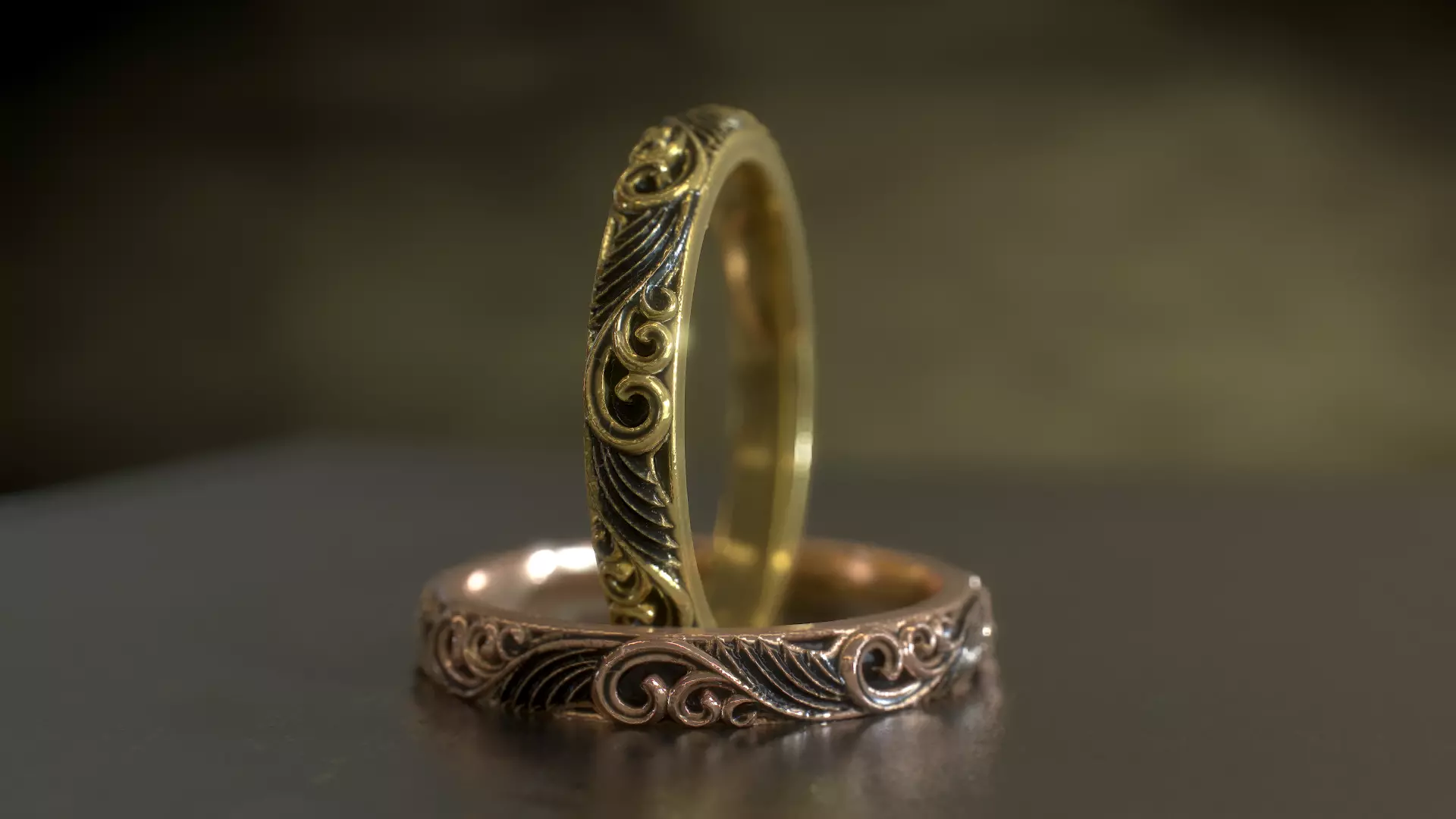 Carved design band 3D print model_0