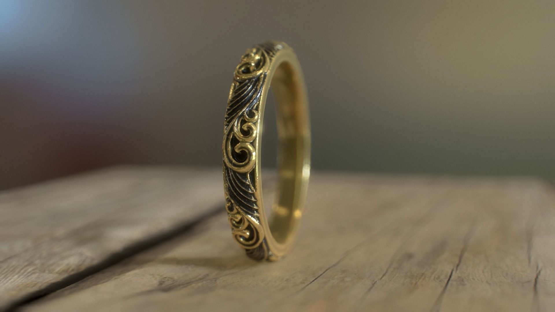 Carved design band 3D print model_1