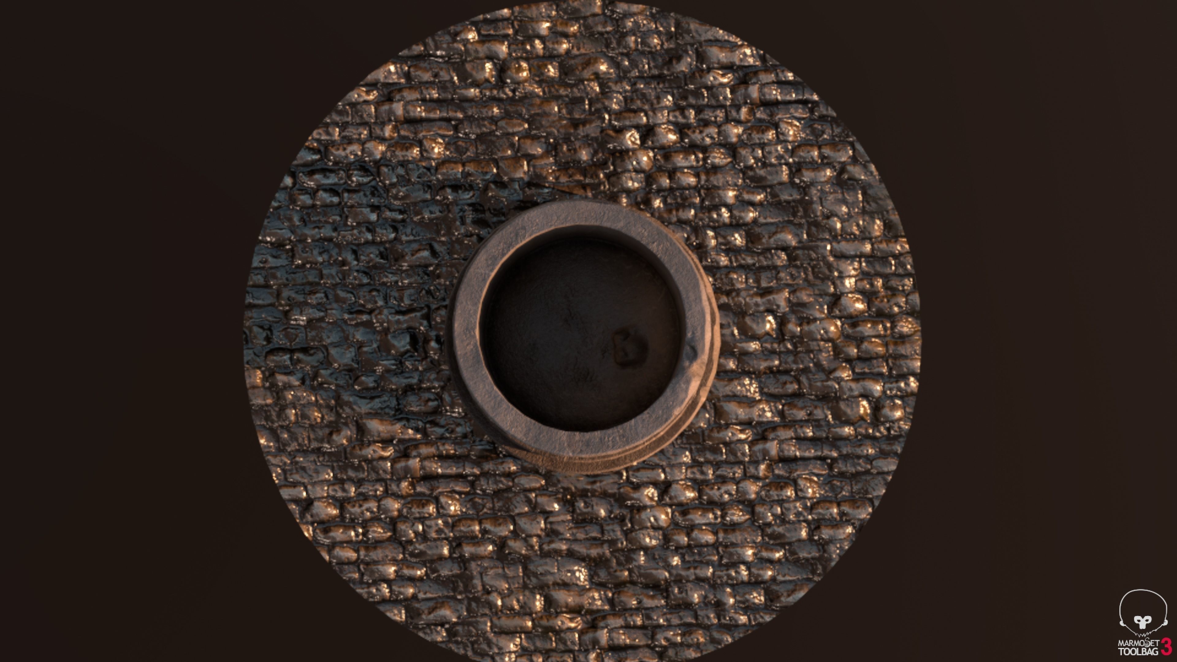 Fountain pipe Low-poly 3D model_1