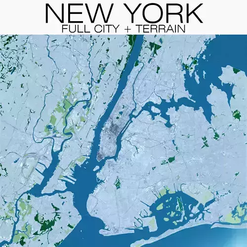 New York City with Terrain