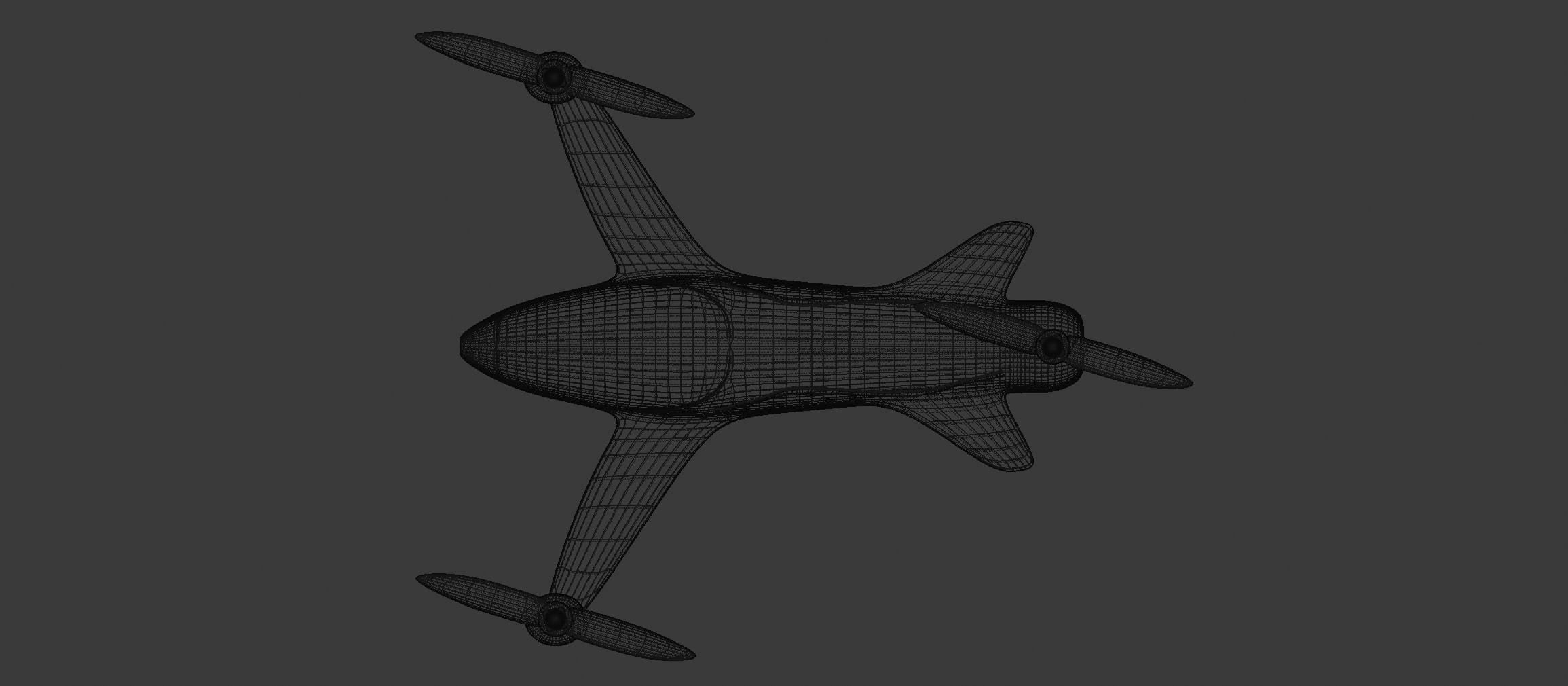 Tricopter - Drone 3D model_7