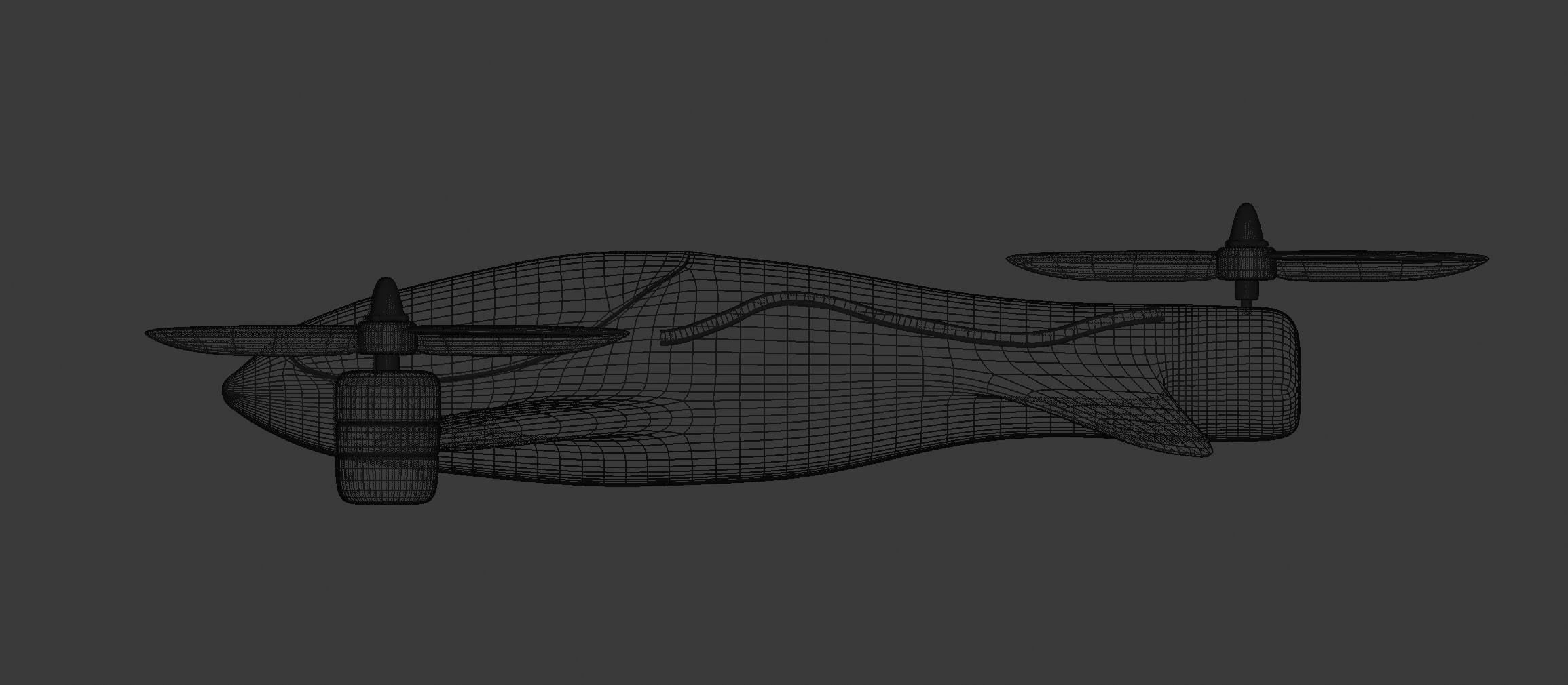 Tricopter - Drone 3D model_6