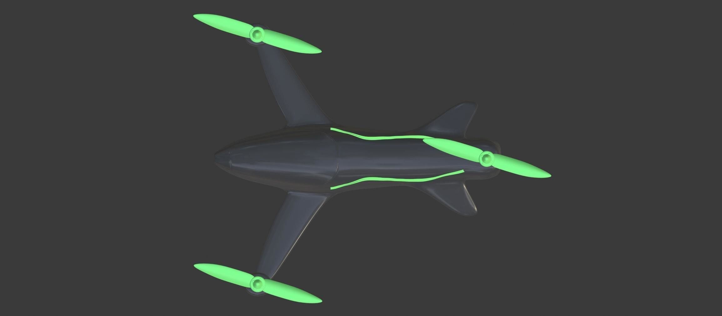 Tricopter - Drone 3D model_5