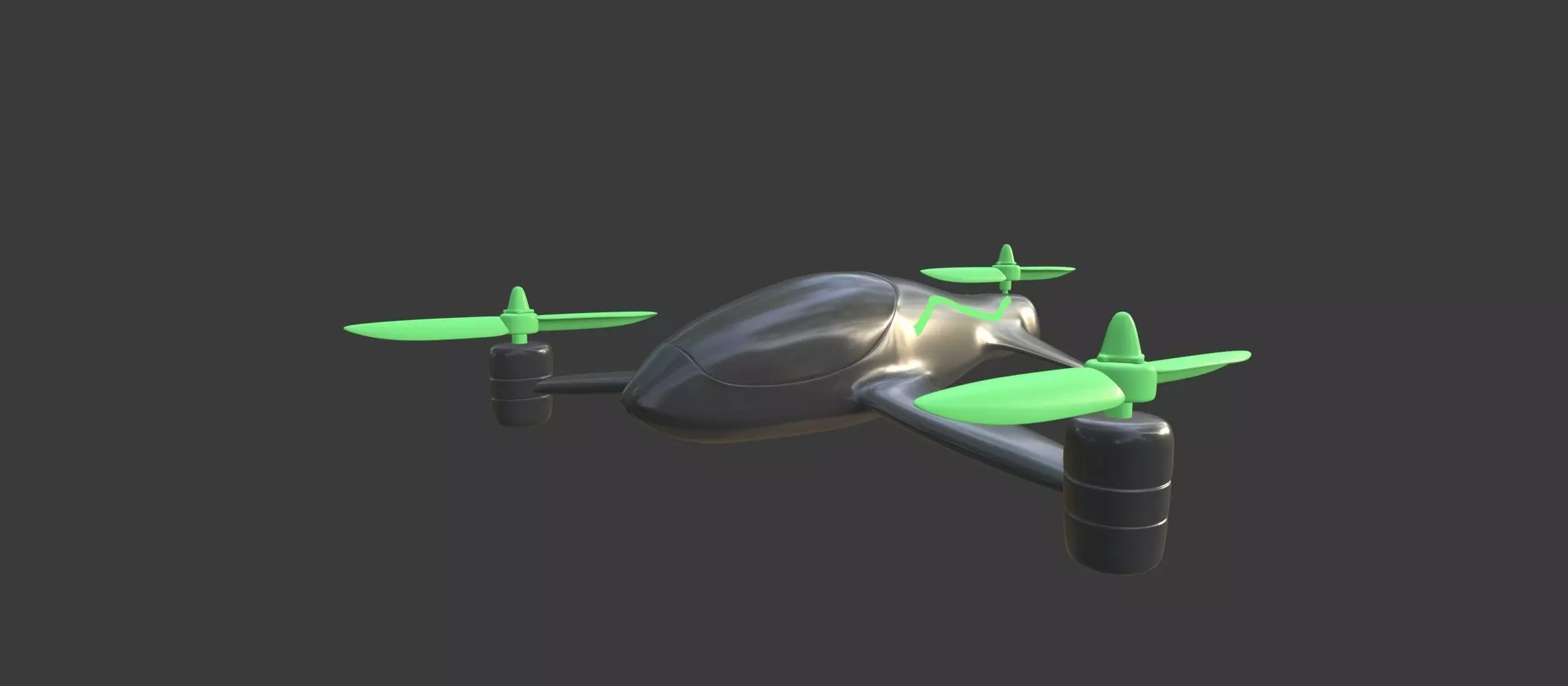 Tricopter - Drone 3D model_0