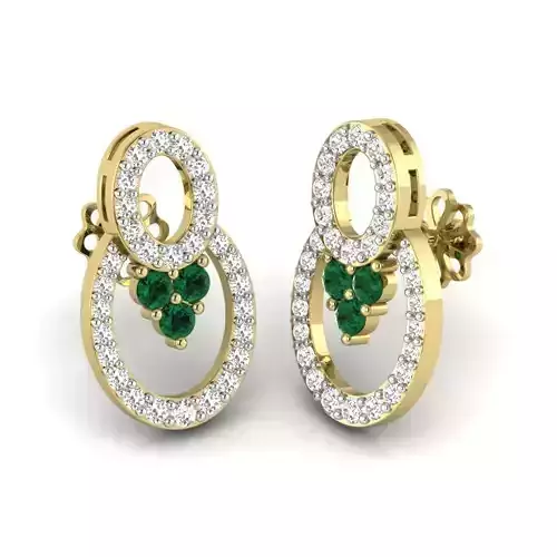 Women earrings 3dm render detail 3D print model