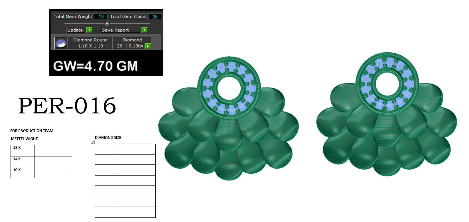 Women earrings 3dm render detail 3D print model 3D print model_5