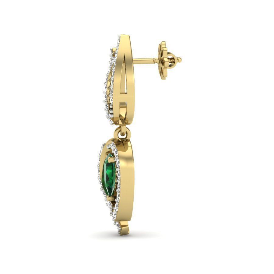 Women earrings 3dm render detail 3D print model 3D print model_3