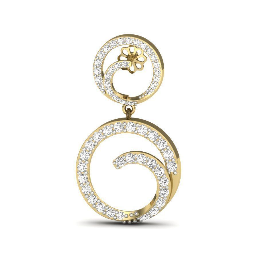 Women earrings 3dm render detail 3D print model 3D print model_2