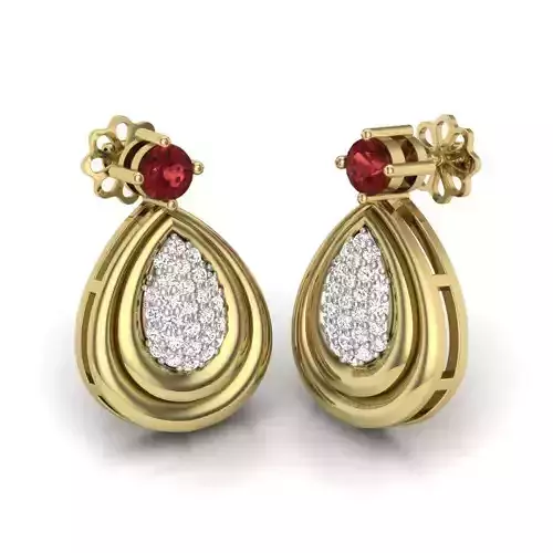 Women earrings 3dm render detail 3D print model