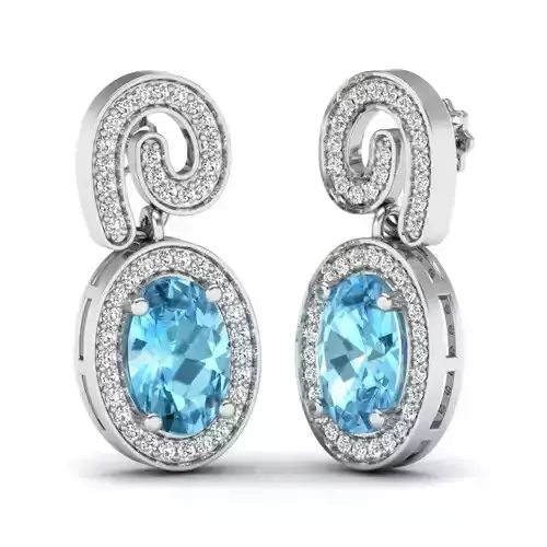 Women earrings 3dm render detail 3D print model