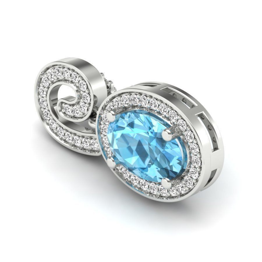 Women earrings 3dm render detail 3D print model 3D print model_4