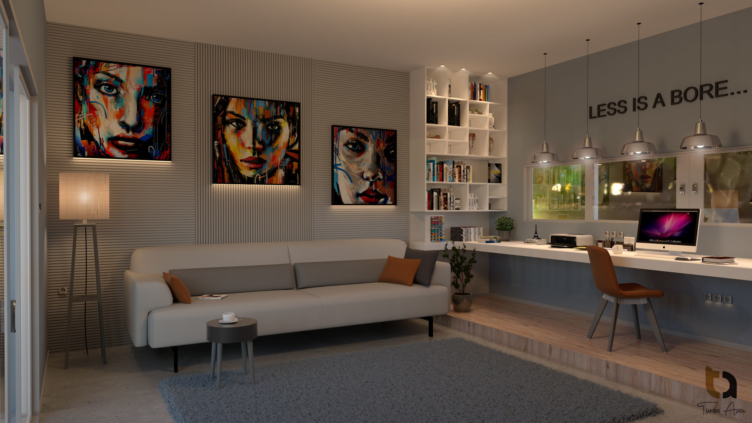 Architect Room 3D model_2