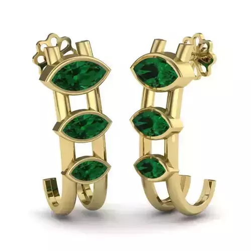 Women earrings 3dm render detail 3D print model