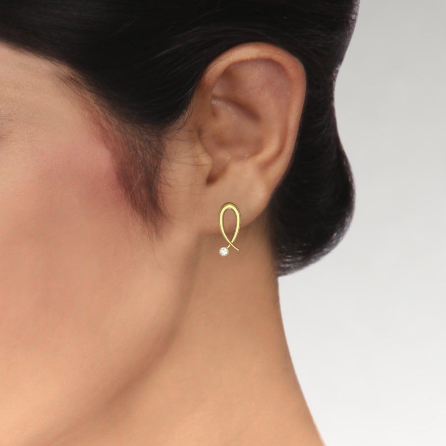 Women earrings 3dm render detail 3D print model 3D print model_1