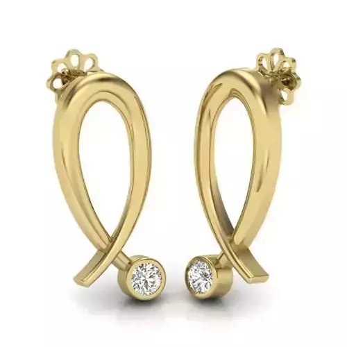 Women earrings 3dm render detail 3D print model