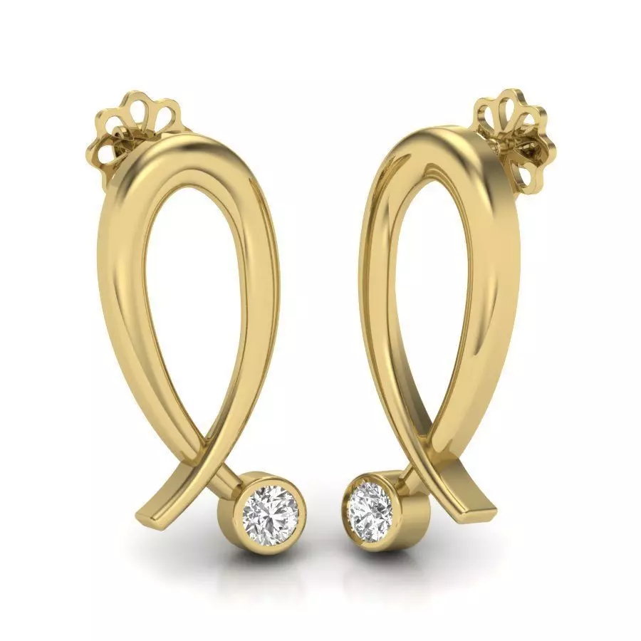 Women earrings 3dm render detail 3D print model 3D print model_0