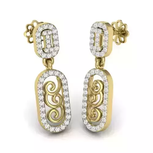 Women earrings 3dm render detail 3D print model