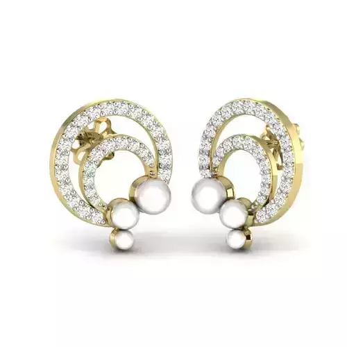 Women pearl earrings 3dm render detail 3D print model