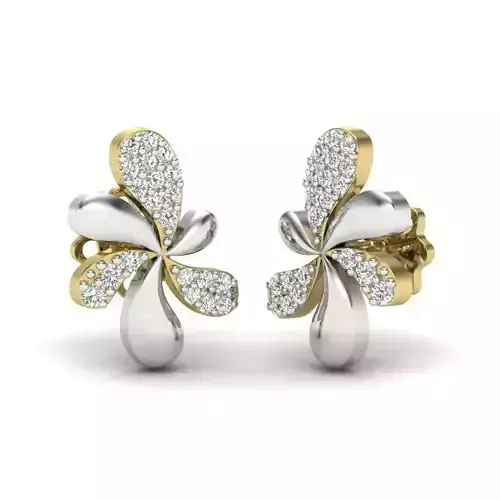 Women flower earrings 3dm render detail 3D print model